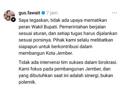 Isu Retaknya Hubungan Bupati dan Wakil Bupati Jember, DPRD Sarankan Duduk Bersama