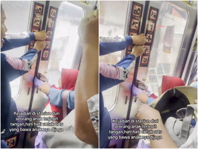 Mencekam! Tangan Anak Terjepit di Pintu KRL yang Sedang Melaju