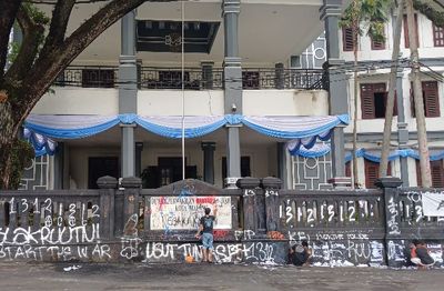 Pasca Demo RUU TNI di DPR Malang Coretan Dihapus, Kota Kembali Bersolek