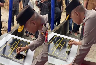 Viral Tanda Tangan Kapolda Babel Mirip Emotikon Senyum, Ternyata Diteken saat Pembangunan Sumur