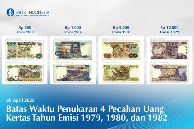 BI Tarik Peredaran 4 Pecahan Uang Kertas Rupiah, Ini Rinciannya