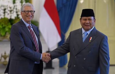 Presiden Prabowo Subianto Terima Kunjungan Bill Gates di Istana Merdeka