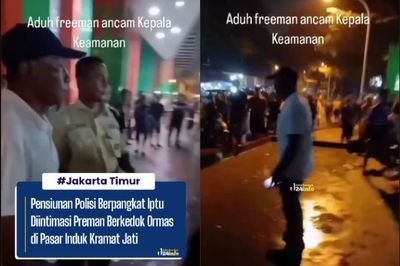Viral Aksi Preman Pasar Kramat Jati Ancam Kepala Keamanan, Berujung Ciut saat Digulung Polisi