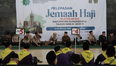 Wakil Bupati Gunungkidul Lepas 271 Jemaah Haji: Termuda 20 Tahun, Tertua 91 Tahun