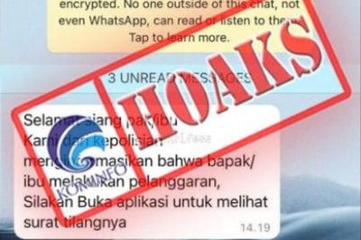 Terima Surat Tilang Bentuk APK di WA, Polisi: Abaikan dan Jangan Dibuka!