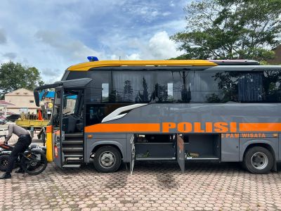 Canggih! Polri Pakai Bus CCTV Amankan Aquabike Jetski Internasional di Danau Toba