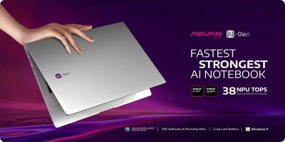 Laptop Advan AI-Gen: Performa Tinggi dengan AMD Ryzen 7 dan Fitur AI Terbaru di Harga Terjangkau