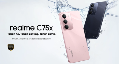 Realme C75x Hadir sebagai HP Tahan Air dan Debu dengan Kamera 50MP dan Baterai 5600mAh