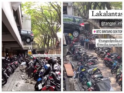 Viral Suzuki Ertiga Nyaris Jatuh di Parkiran BTC Bintaro, Ternyata karena Salah Injak Pedal