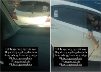 Polisi Dalami CCTV Aksi Begal Viral Pemobil Bawa Senjata Tajam di Tol Tangerang