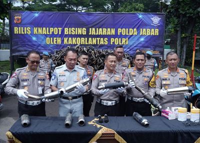 Baru Seminggu Tahun 2024, Polisi Tindak 52.000 Kendaraan Berknalpot Racing di Bandung