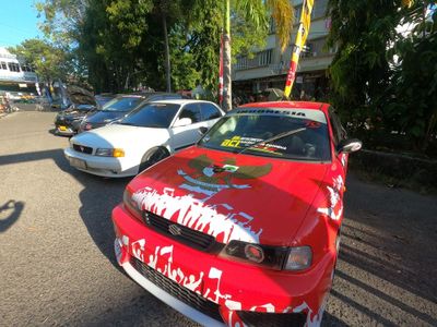 Kece! Ada Mobil Nuansa Merah Putih di Kontes Mobil Modifikasi Parepare