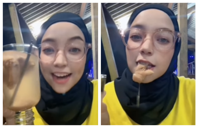 Wanita Ini Nekat Makan Jahe Utuh di Minuman Wedang, Endingnya Bikin Ngakak