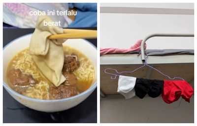 Dikira Pangsit Rebus, Ternyata Kaus Kaki Putih yang Nyemplung ke Mie Kuah Ini
