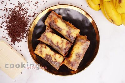 Cara Membuat Lumpia Pisang Cokelat Lumer dan Anti Gagal