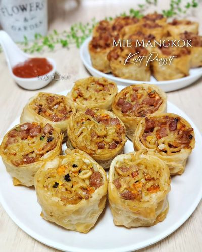Resep Mie Mangkok Kulit Pangsit, Camilan Unik Renyah!