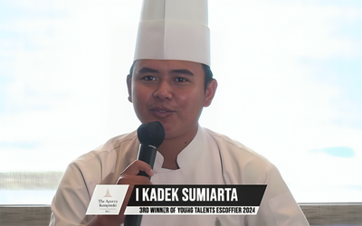 Chef Kadek Raih Juara 3 di Young Talents Escoffier Global Finale 2024 Paris, Perkenalkan Rempah Indonesia