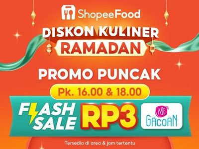 Cuma di ShopeeFood! Mie Gacoan Hadirkan Flash Sale Rp3, Cocok untuk Buka Puasa!