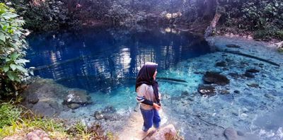 Pesona Danau Kaco Kerinci, Berwarna Biru Bening dan Berkilauan saat Bulan Purnama