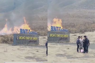Wisata Gunung Bromo Ditutup Total Buntut Kebakaran dari Flare Prewedding, Nasib Calon Pengantin Dipertanyakan