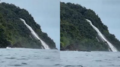 Viral, Air Terjun di Indonesia yang Langsung Mengalir ke Laut di Pulau Mursala Sumatra Utara