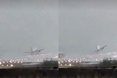 Viral, Detik-detik Pesawat Nyaris Kecelakaan di Bandara Chennai India Akibat Topan Fengal