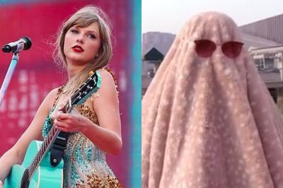 Izin Sakit Demi Nonton Konser, Swifties di Cincinnati Ini Tutupi Wajah Pakai Sprei saat Diwawancara