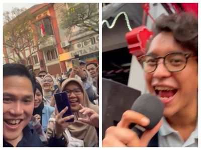 Momen Erick Thohir Nyanyi Mau Dibawa Kemana Bareng Ardihto di Braga, Langsung Dikerebutin Pengunjung