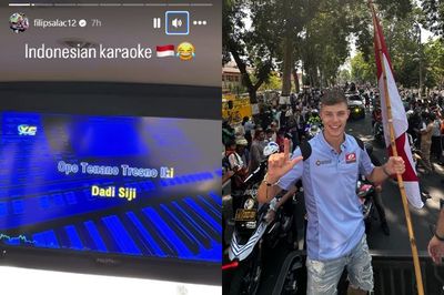 Momen Lucu Pembalap MotoGP Karaoke Lagu Denny Caknan di Mataram, Netizen: Berasa Pulang Kampung