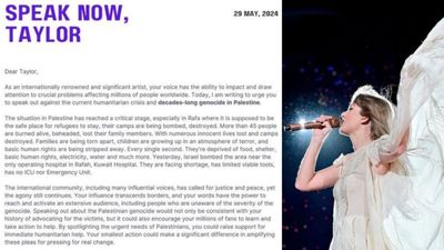 Taylor Swift Didesak Penggemar untuk Serukan Isu Gaza: Speak Now, Taylor!