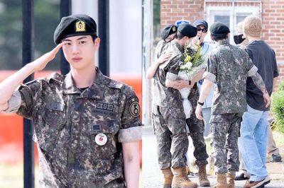 Selesai Wamil, Jin Langsung Disambut Pelukan Hangat dari Member BTS
