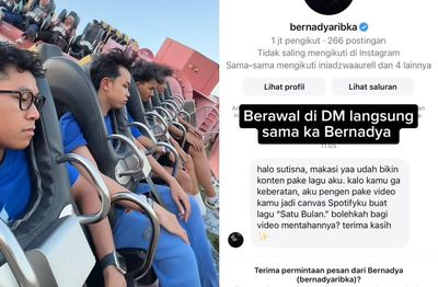 Naik Wahana Tanpa Ekspresi, Video Pria Ini Dipakai Bernadya untuk Klip Satu Bulan di Spotify