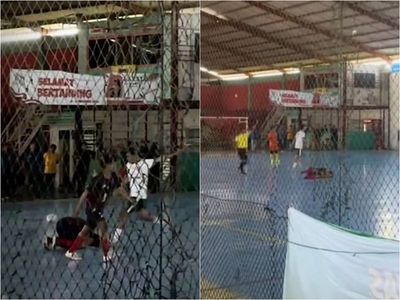 Viral Pemain Futsal Kota Malang Tendang Kepala Pemain Lawan saat Sujud Syukur, Bikin Netizen Geram