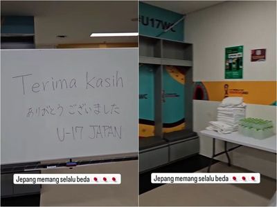 Jepang Memang Beda! Ruang Ganti Terlihat Bersih dan Rapi usai Tersingkir di Piala Dunia U-17