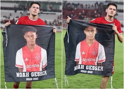 Erick Thohir Tersentuh Lihat Justin Hubner Nangis Bawa Foto Noah Gesser di GBK, Warganet Ikut Mewek
