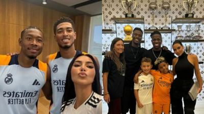 Kim Kardashian Kunjungi Kamp Latihan Real Madrid, Bertemu Jude Bellingham hingga Vinicius Jr