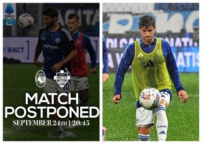 Diguyur Hujan Deras, Laga Atalanta vs Como 1907 di Serie A Ditunda