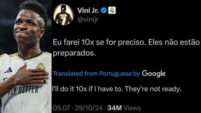 Tekad Vini Jr Usai Gagal Raih Ballon d Or 2024: Saya Akan Melakukannya 10 Kali Lebih Baik!