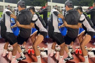 Shin Tae-yong Diceburkan ke Kolam! Aksi Iseng Pemain Timnas Indonesia yang Bikin Tertawa
