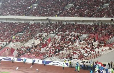 Teriakan Mafia Tanpa Koreografi Menggema di GBK Saat Laga Timnas Vs Arab Saudi
