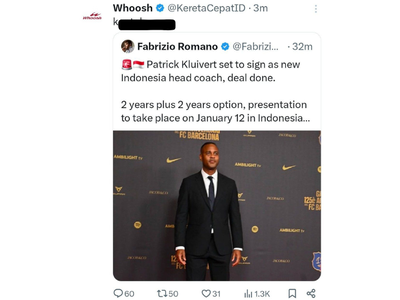 Admin X Kereta Cepat Whoosh Komentar Tak Senonoh Buntut Patrick Kluivert Latih Timnas Indonesia
