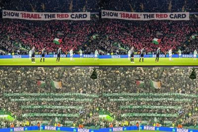 Suporter Celtic Kembali Bentangkan Banner Dukungan untuk Palestina saat Lawan Bayern Munchen