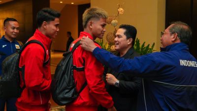 Lepas Pemain Timnas ke Australia, Erick Thohir Harap Hasil Terbaik Kualifikasi Piala Dunia 2026