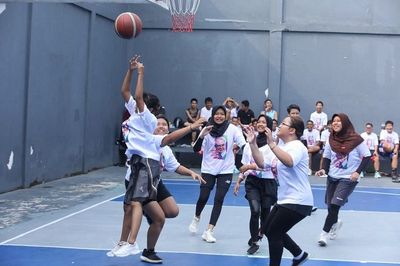 Relawan di Riau Bikin Fun Games Basketball Kenalkan Sosok Ganjar kepada Milenial