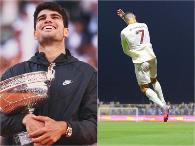 Viral Carlos Alcaraz Tiru Gaya Tendangan dan Selebrasi Ikonik Cristiano Ronaldo