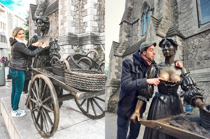 Demi Keberuntungan, Turis Ramai Raba Payudara Patung Molly Malone hingga Rusak