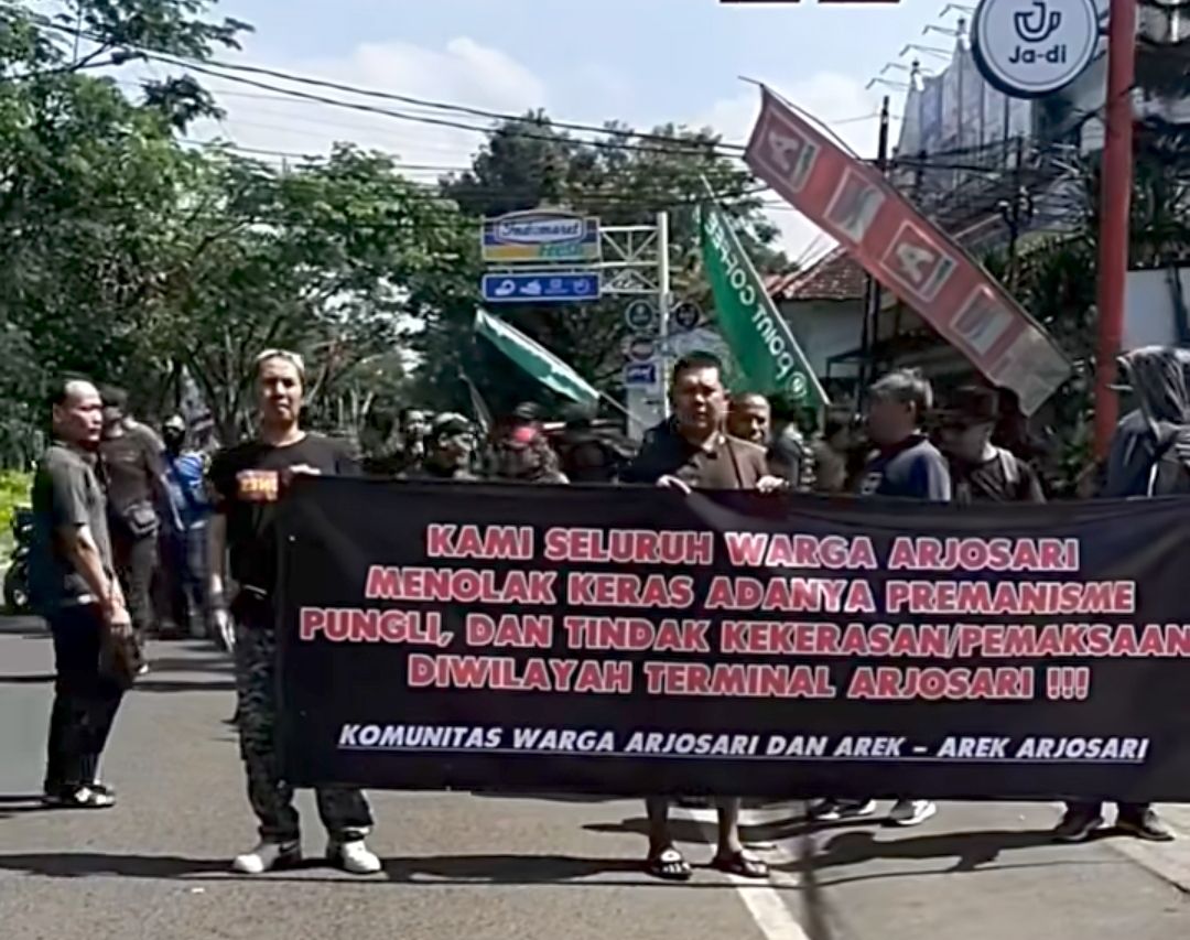 Warga Gelar Aksi Damai di Terminal Arjosari, Tolak Premanisme dan Dukung Keamanan Publik