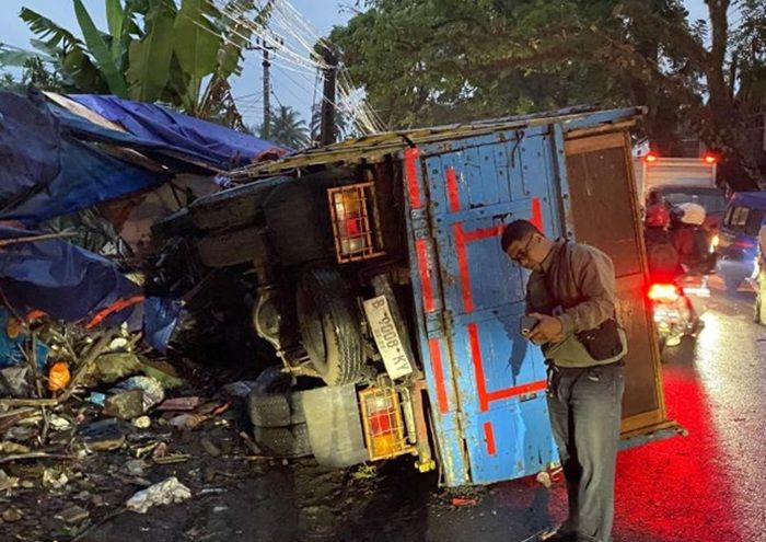 Truk Hantam Motor di Cianjur, Empat Korban Luka Berat