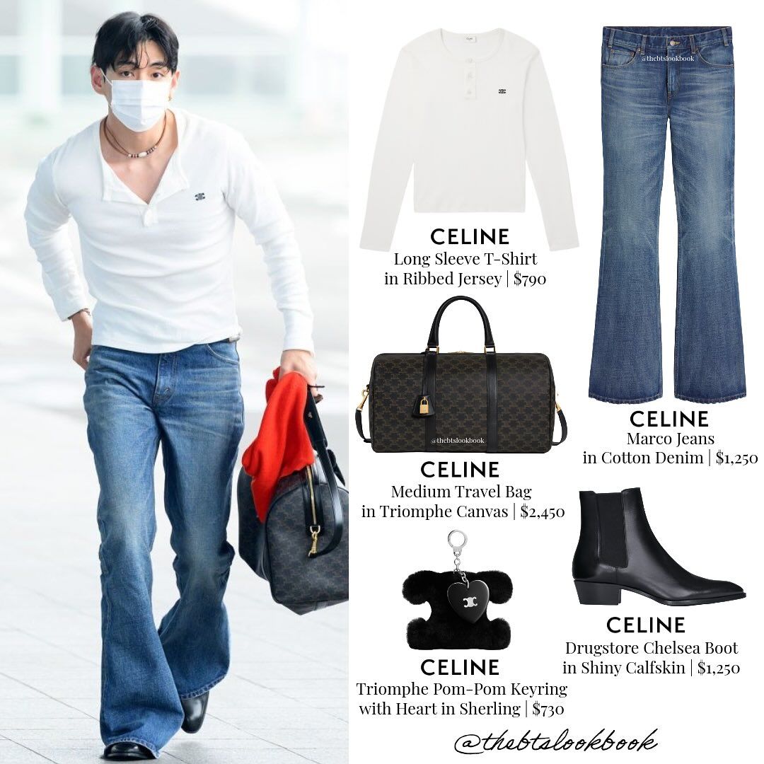 Outfit Bandara V BTS Usai Wamil, Tampil Kekar dan Mewah Serba Celine