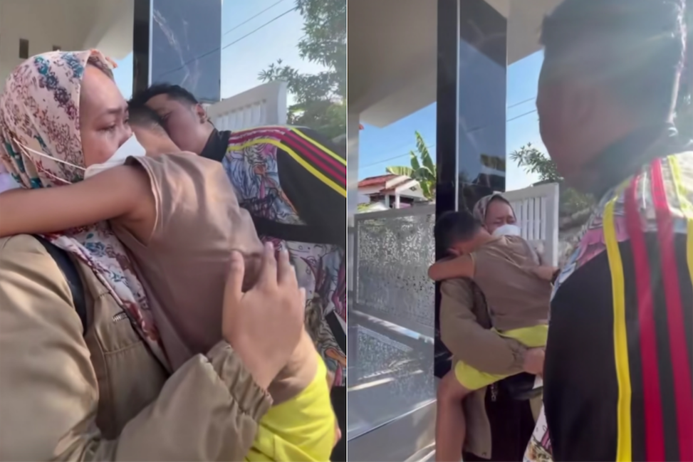 Momen Pertemuan Anak dan Orang Tua Setelah 5 Bulan LDR-an, Bikin Netizen Terharu